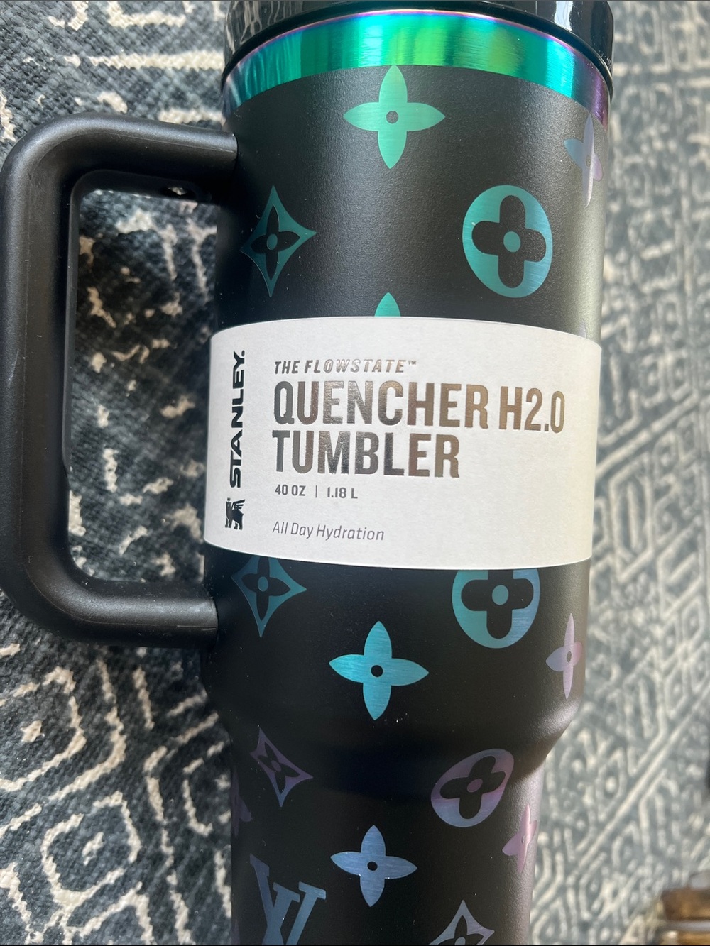Stanley Quencher H2.0 Tumbler with Iridescent Monogram - Picture 3 of 4
